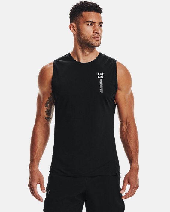 Camiseta sin mangas UA Iso-Chill Perforated para hombre, Black, pdpMainDesktop image number 1